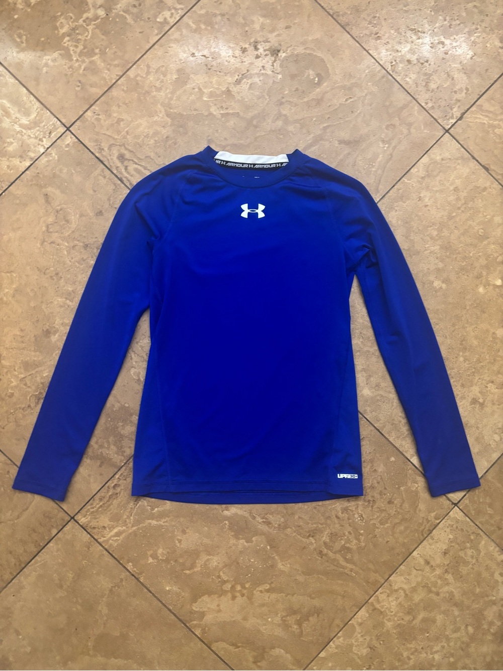 Under Armour Blue HeatGear Fitted Long Sleeve Top